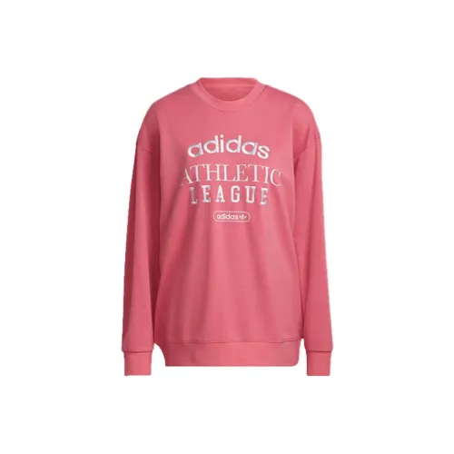 adidas originals Розово-красный Женские Свитшоты