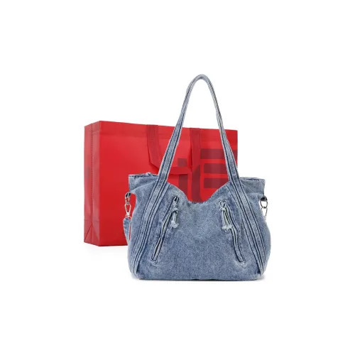 Dubaolu Ткань Тоут Сумка Сумка через плечо Большая Женская Светло-Синяя