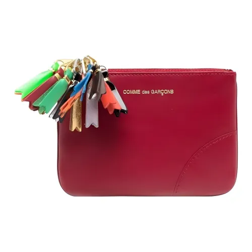 CDG Телячья кожа Монетница Держатель для карт кошелек Женские Темно-красный