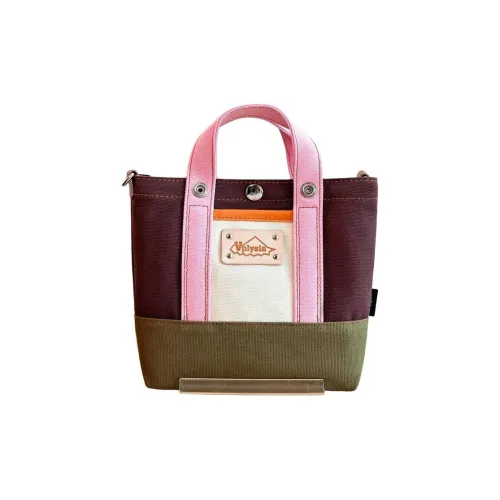 VPLYSIA Canvas Bag Shoulder Bag Handbag Small Women's Red Brown Green