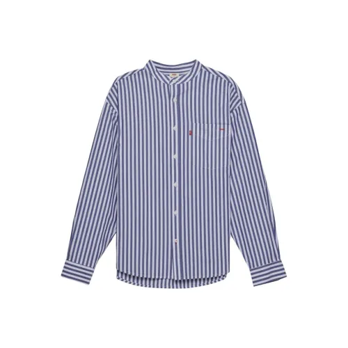 Levis Синие/Белые Мужские Рубашки