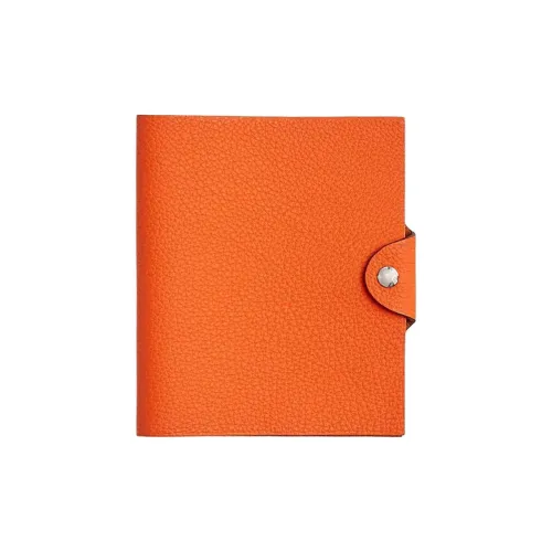 HERMES Ulysse Телячья кожа Защитный чехол Унисекс 0X Алюминий Оранжевый