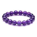 Фиолетовый браслет с бусинами