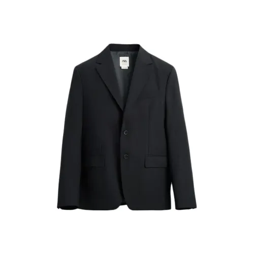 ZARA Морской синий Мужские Деловые костюмы