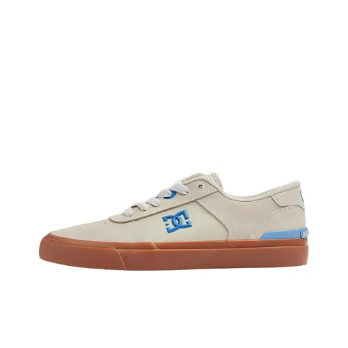 DC Shoes Slip-resistant Shock Absorbers Низкие Кроссовки для Скейтбординга Мужские Бежево-Синие
