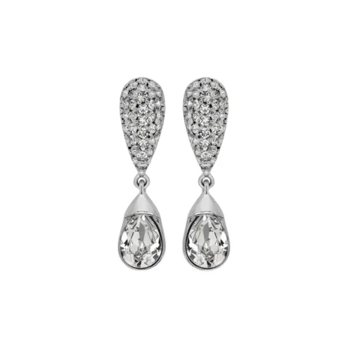 Оскар де ла Рента Стекло Брасс Серьги Женские Серебро