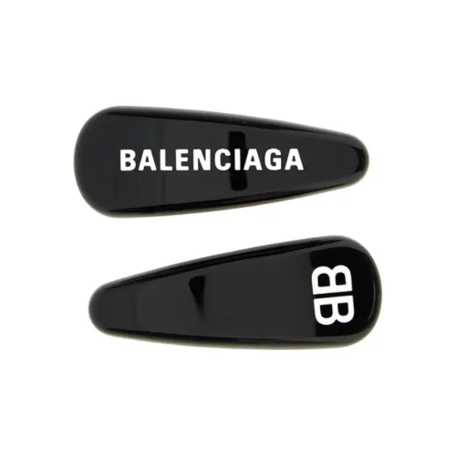 Balenciaga Заколки для волос из нержавеющей стали женские черные