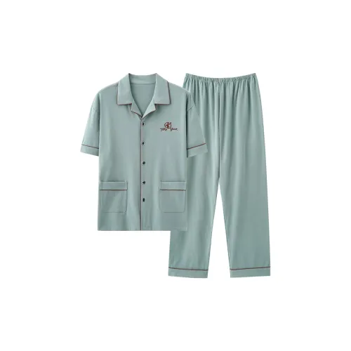 MULONGSHIJIA Emerald Green Мужской Пижамный Комплект