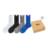 Отбеленный + Черный + Темно-серый + Синий [Тонкая подошва]