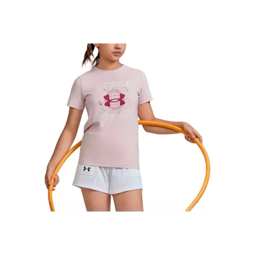 Under Armour T-Shirt SS25 Light Pink Teenagers