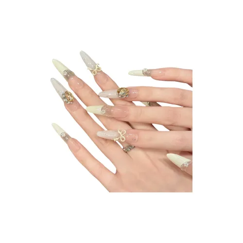 XIAMEIYU Лето Кремовый Французский Сладкий стиль Когтеточка Точка Тип Заварной Jump Цвет Кокетка