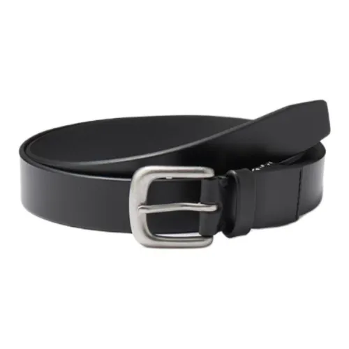 MUJI Ремни из коровьей кожи Мужской Черный Ширина 3 см