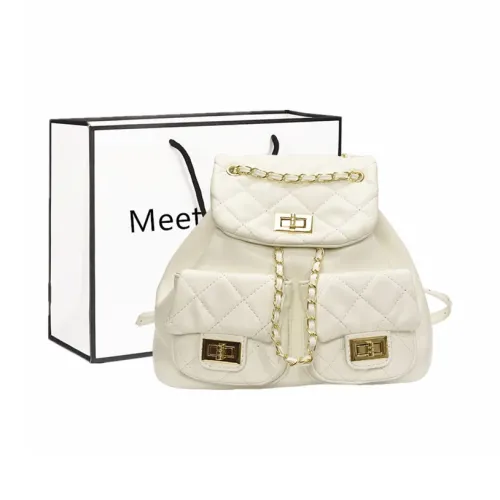 Fitchell ПУ (полиуретан) Рюкзак Женский Белый Розовый Серебряный Черный