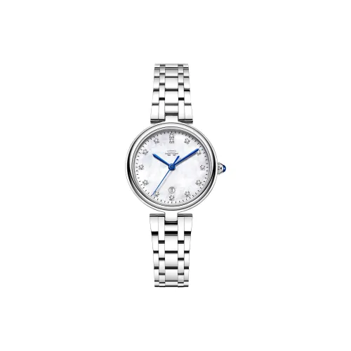 Beijing Кварцевый механизм нержавеющая сталь ремешок женские часы жемчужная раковина цвет циферблат часов