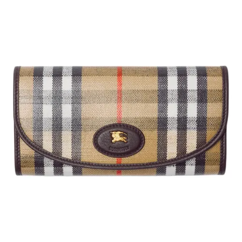 Burberry Классический Бумажник Highlands Откидной Клапан С Застежкой На Кнопку 12 Отделений Для Карт Отделение На Молнии