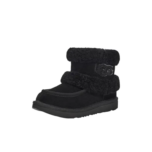 UGG Mini Fluff противоскользящие устойчивые к истиранию детские ботинки черные детские