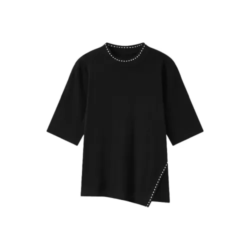 MANNIFEN 020 Черный Женские T-рубашки