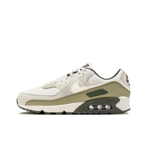 Nike Air Max 90 Low Топ Беговые кроссовки Мужской Серый Зеленый