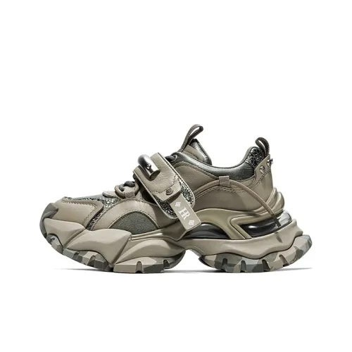 HR Slip-resistant Low Top Footwear с толстой подошвой Женские Серый Зеленый