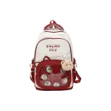 Красный рюкзак с вешалкой и аксессуарами