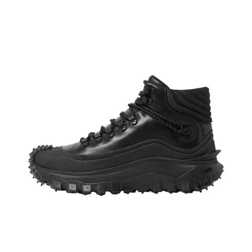 Moncler Trailgrip Повседневные Высокие Кеды Черные Мужские