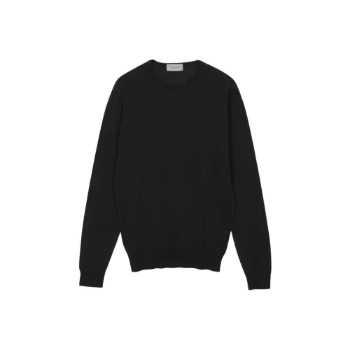 JOHN SMEDLEY Черный Мужской Трикотаж