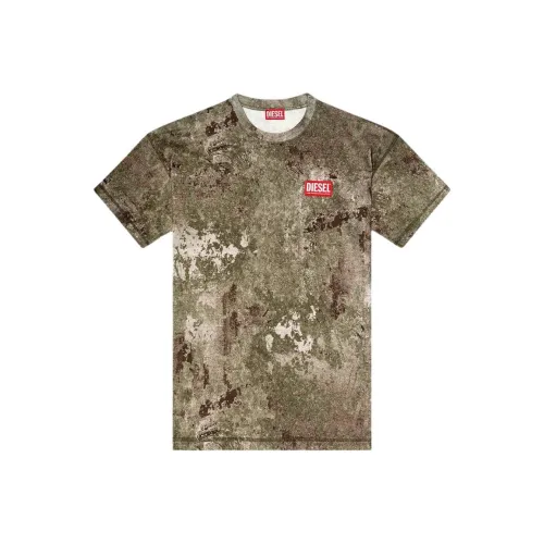 DIESEL T Рубашка Мужская Армейский Зеленый