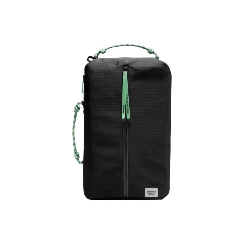 Lululemon Универсальный Одно плечо Через плечо Рюкзак Большой Женский Черный Лаймово-зеленый