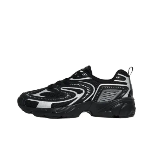 FILA Buzzard Аbrasion Resistant Низкий Топ Кроссовки с Толстой Подошвой Унисекс Черные