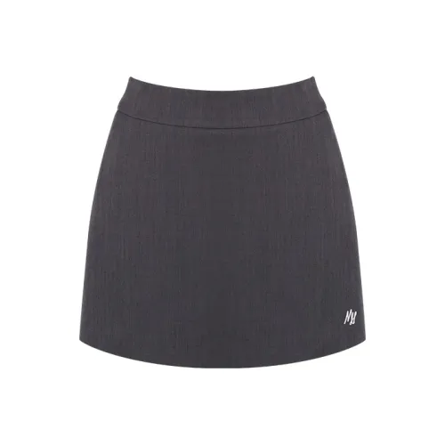 Mrs. Беллфлауэр Однотонный Летний Утягивающий Серый Юбка с Низким Шов Дизайн Женский