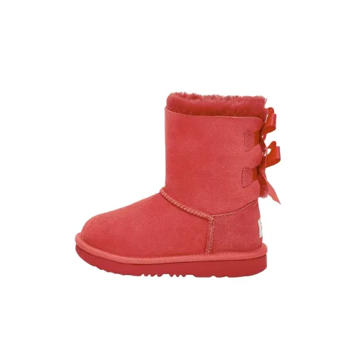 UGG Bailey Bow II противоскользящие устойчивые к истиранию детские ботинки для детей 3-7 лет красные