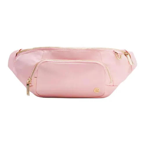 Lululemon Everywhere Нейлоновая Слинг-Сумка Пояс Сумка Экстра-Большая Унисекс Туманно-Розовый Золото Металлический
