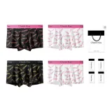 4 пачки [Розовый Белый *2 + Черный Золото *1 + Розовый Черный *1]