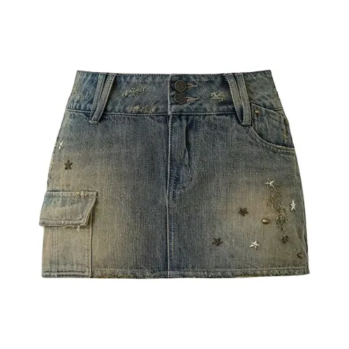 NHZN Джинсовые короткие юбки Женские