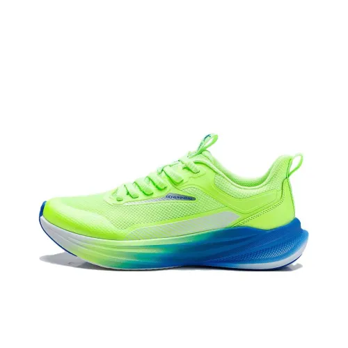 QIAODAN Амортизаторы Shock Slip-resistant Abrasion-resistant Низкий топ Тренировки Городской Коммутирование Беговые кроссовки Мужской Зеленый синий