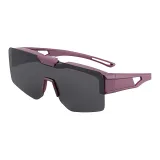 Матовая фиолетовая рамка с серыми линзами