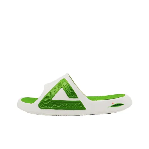PEAK Statistic Sandals Slip-resistant Abrasion-resistant Cushioning Slippers Unisex White Green PEAK Statistic Sandals Противоскользящие Устойчивые к истиранию Амортизирующие Слипоны Унисекс Белый Зеленый