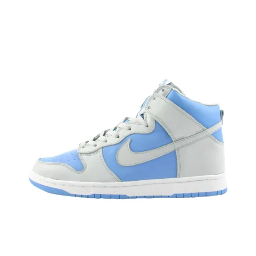 Nike Dunk Slip-Resistant Abrasion-Resistant High Top Skateboard Shoes Men's Gray Blue Найк Dunk противоскользящие устойчивые к истиранию высокие топы кроссовки для скейтбординга мужские серо-синие