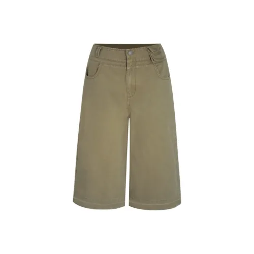 Little pull Увядший зеленый Женские джинсы