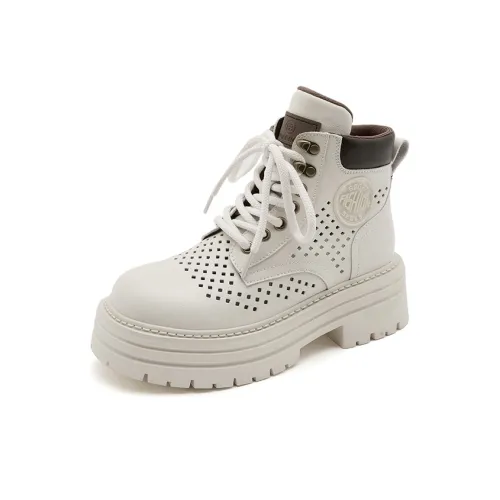 PLO CART Мартин Boot Женские Белые