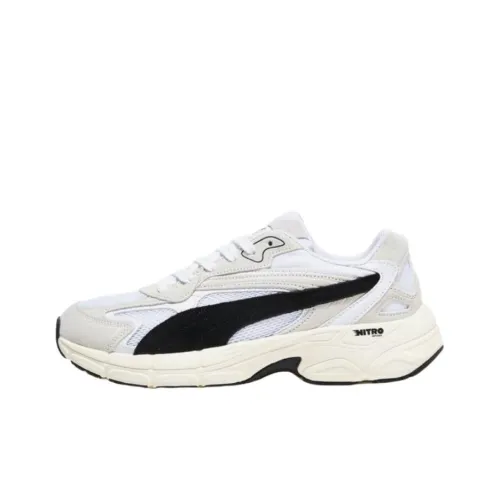 PUMA Teveris Nitro Slip-Resistant Abrasion-Resistant Low Top Casual Running Shoes Unisex White PUMA Teveris Nitro Противоскользящие Устойчивые к истиранию Низкий Топ Повседневные Беговые Кроссовки Унисекс Белый