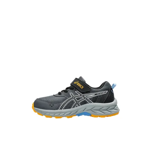 Asics Gel Venture 9 Low Топ Детские беговые кроссовки Серый черный для детей 3-7 лет