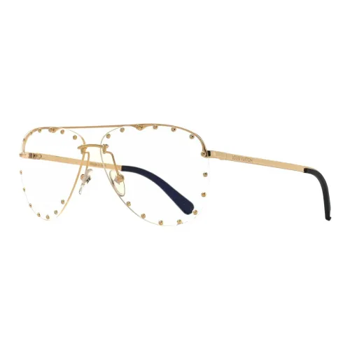 LOUIS VUITTON Металл Aviator Оправы для очков Унисекс Золото