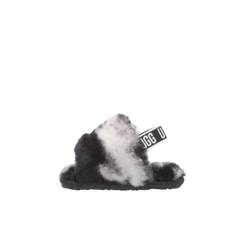 UGG FLUFF YEAH противоскользящая устойчивая к истиранию низкий топ обувь для малышей черный белый для новорожденных и малышей