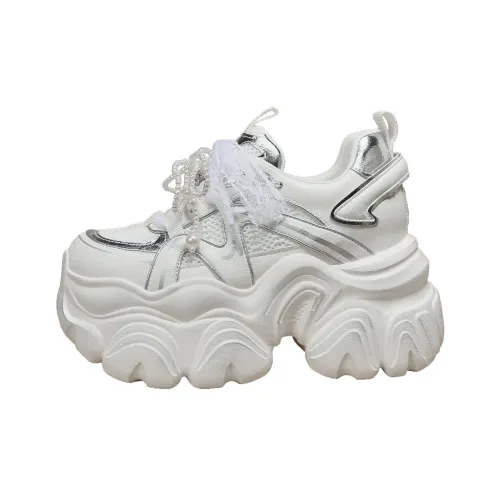 Forest Princess Low Топ Толстая подошва Кроссовки Женские Белые