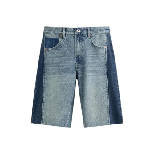 ZARA Джинсовые шорты среднего синего цвета для мужчин