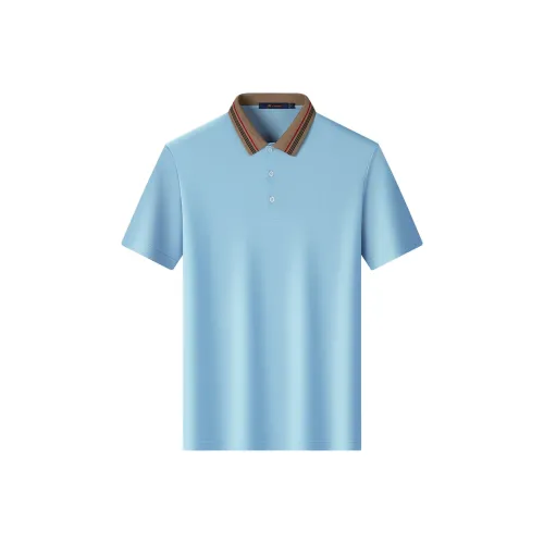 LUOZI Light Blue Men's Polo