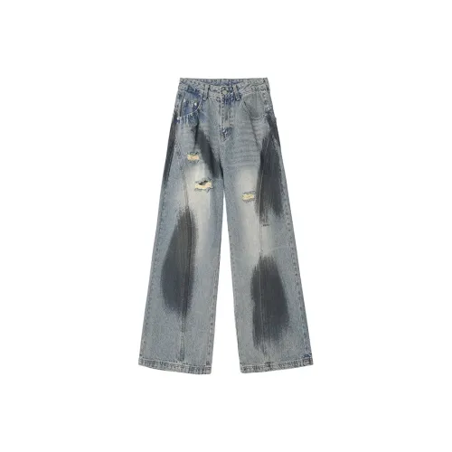 EVBD Винтажные синие унисекс джинсы