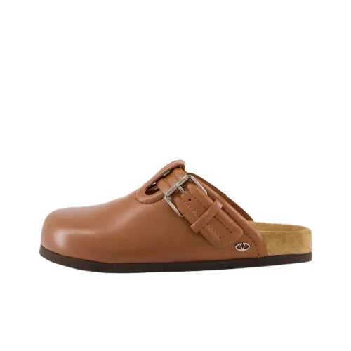 Valentino Garavani Резиновая подошва Домашние тапочки Мужские Коричневые