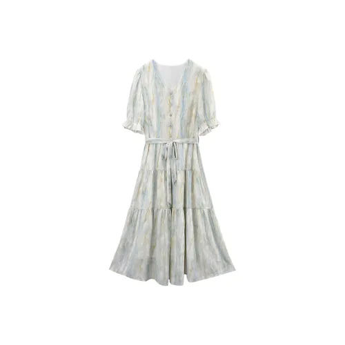 A paradise for awakening Короткий рукав Платье Женское